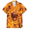 Chemise hawaïenne Trois Têtes de Mort Enflammées High On Fire