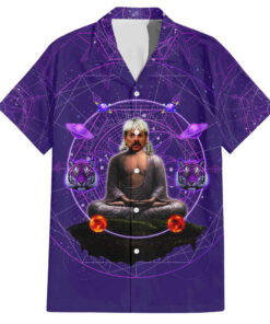 Chemise hawaïenne Roi Tigre Trippy Joe Exotic Méditation Astrale