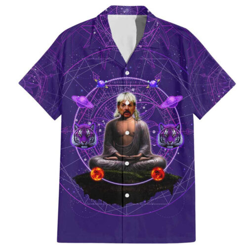 Chemise hawaïenne Roi Tigre Trippy Joe Exotic Méditation Astrale