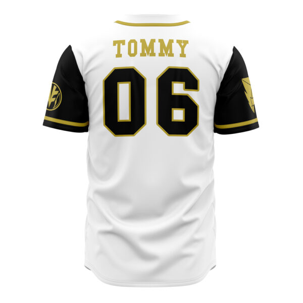 Maillot de baseball Tigres Blancs Dragonzord Tommy Oliver Power Rangers – Image 2