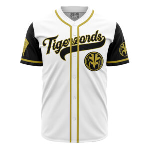 Maillot de baseball Tigres Blancs Dragonzord Tommy Oliver Power Rangers