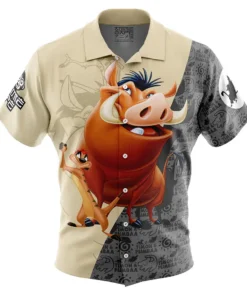 Chemise hawaïenne Timon & Pumbaa Roi Lion