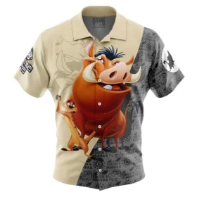 Chemise hawaïenne Timon & Pumbaa Roi Lion