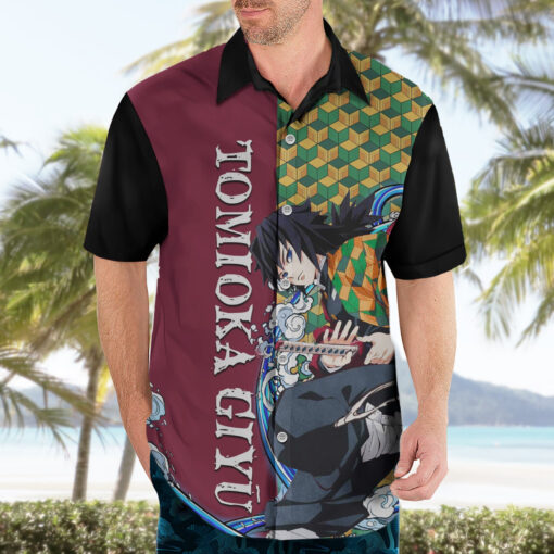 Chemise hawaïenne Tomioka Giy Demon Slayer Anime – Image 3