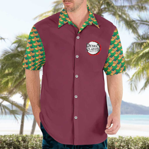 Chemise hawaïenne Tomioka Giyu Demon Slayer Anime – Image 3