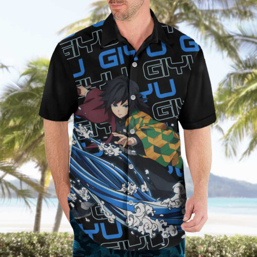 Chemise hawaïenne Tomioka Giyu Demon Slayer Anime Japon – Image 3