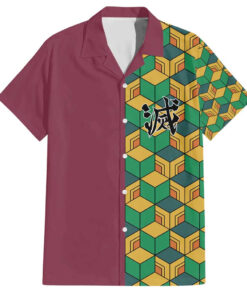 Chemise hawaïenne Tomioka Giyu Haori Demon Slayer Anime