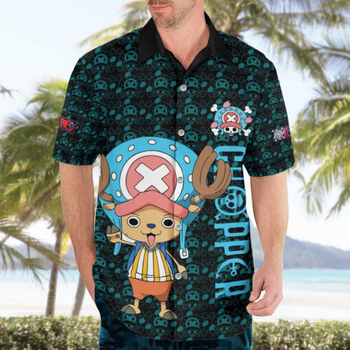 Chemise hawaïenne Tony Tony Chopper Straw Hat Team One Piece Anime – Image 3