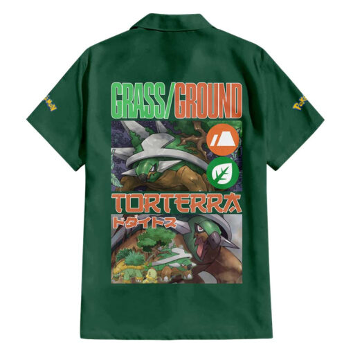 Chemise hawaïenne Torterra Pokémon Anime – Image 2