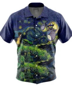 Chemise hawaïenne Totoro Nuit étoilée Studio Ghibli