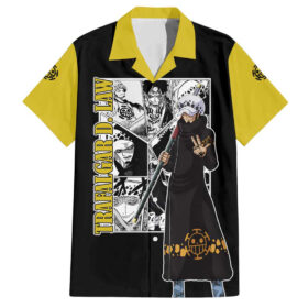 Chemise hawaïenne Trafalgar D. Law One Piece Anime Mix Manga