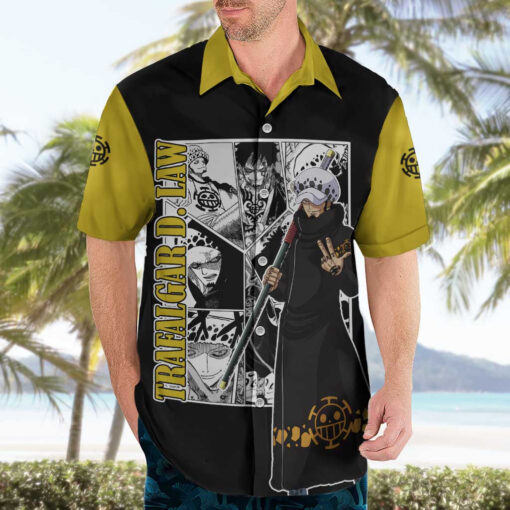 Chemise hawaïenne Trafalgar D. Law One Piece Anime Mix Manga – Image 3