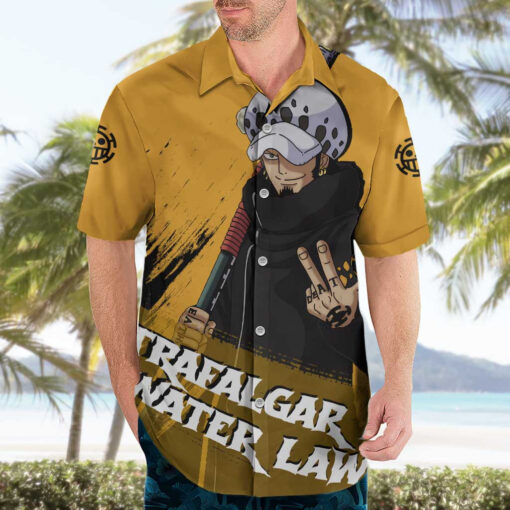 Chemise hawaïenne Trafalgar D. Water Law One Piece Anime – Image 3