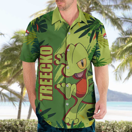 Chemise hawaïenne Treecko Pokémon Anime – Image 3