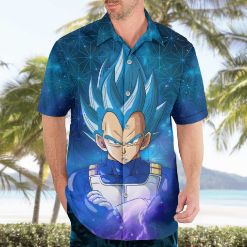 Chemise hawaïenne Vegeta Astral Trippy Dragon Ball Z Anime – Image 3