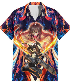 Chemise hawaïenne Trippy Eren Yeager L’Attaque des Titans