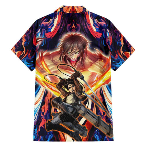 Chemise hawaïenne Trippy Eren Yeager L’Attaque des Titans – Image 2