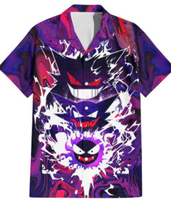 Chemise hawaïenne Trippy Ghostly Evolution Ghastly Haunter Gengar Pokémon