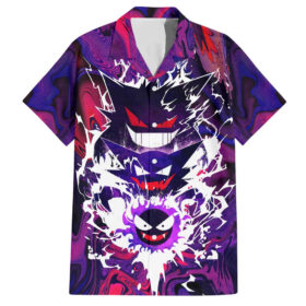Chemise hawaïenne Trippy Ghostly Evolution Ghastly Haunter Gengar Pokémon