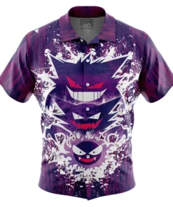 Chemise hawaïenne Trippy Évolution Fantôme Spectrum Ectoplasma Pokémon