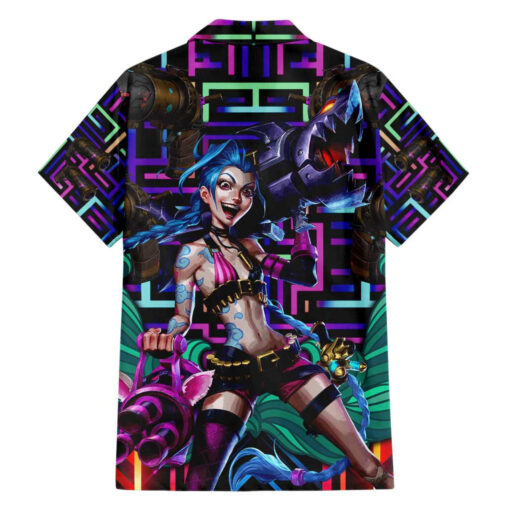 Chemise hawaïenne Trippy Jinx Arcane League of Legends – Image 2