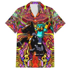 Chemise hawaïenne Trippy Minecraft