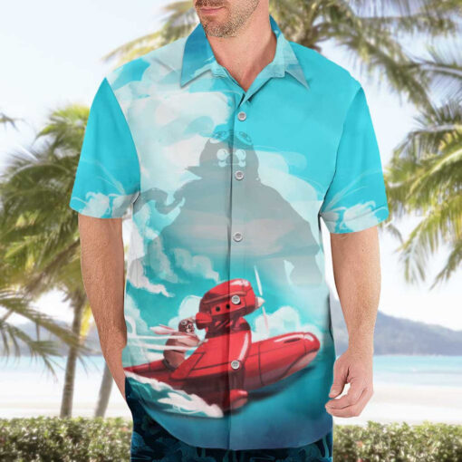 Chemise hawaïenne Trippy Porco Rosso Studio Ghibli – Image 3