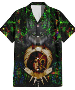 Chemise hawaïenne Trippy Princess Mononoke Studio Ghibli