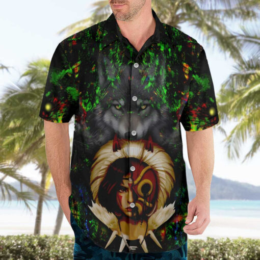 Chemise hawaïenne Trippy Princess Mononoke Studio Ghibli – Image 3