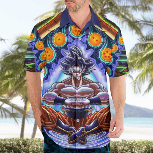 Chemise hawaïenne Trippy Ultra Instinct Goku Dragon Ball Z – Image 3