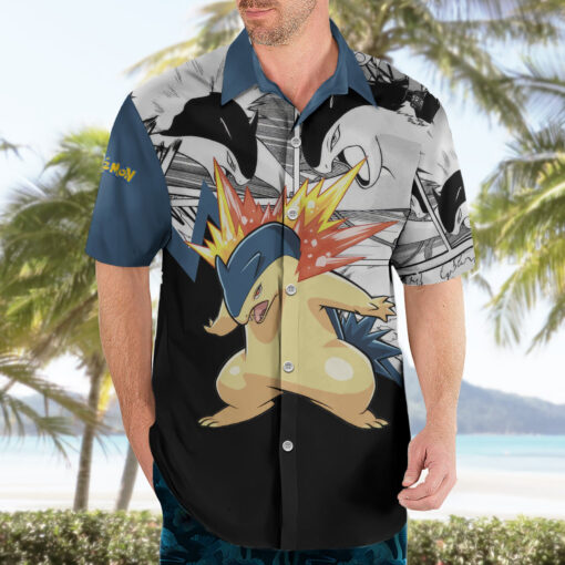 Chemise hawaïenne Typhlosion Mix Manga Pokémon – Image 3