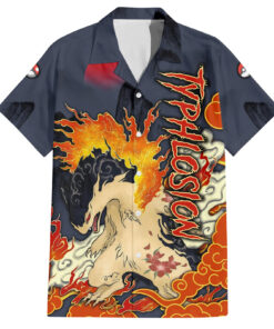 Chemise hawaïenne Typhlosion Pokémon Style Japonais