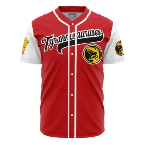 Maillot de baseball Tyrannosaures Rouges Jason Lee Scott Power Rangers