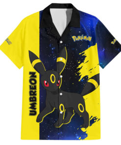 Chemise hawaïenne Umbreon Pokémon V2 Style Japonais
