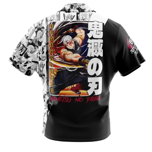 Chemise hawaïenne Uzui Tengen Collage Manga Demon Slayer – Image 2