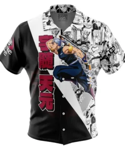 Chemise hawaïenne Uzui Tengen Collage Manga Demon Slayer