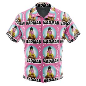 Chemise hawaïenne Vegeta Pink Badman Dragon Ball Z