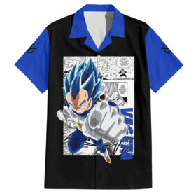 Chemise hawaïenne Vegeta Bleu Manga