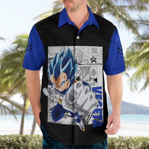 Chemise hawaïenne Vegeta Bleu Manga – Image 3