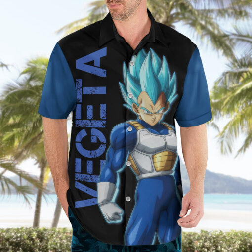 Chemise hawaïenne Vegeta Bleu Dragon Ball – Image 3