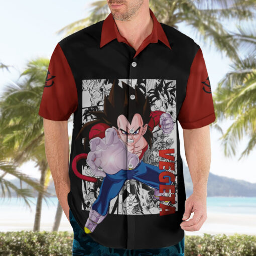 Chemise hawaïenne Vegeta Super Saiyan Manga – Image 3