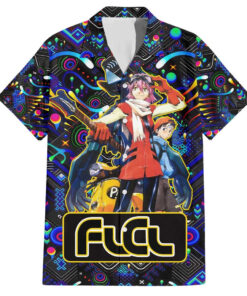 Chemise hawaïenne Vibing FLCL Couleurs Abstraites