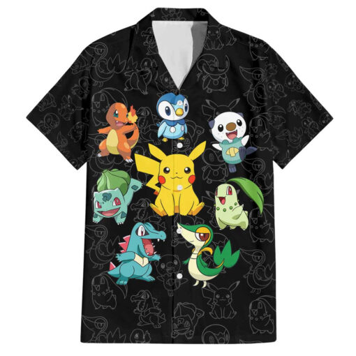 Chemise hawaïenne Vibing Personnages Pokémon