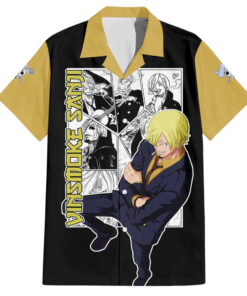 Chemise hawaïenne Vin Smoke Sanji One Piece Mix Manga