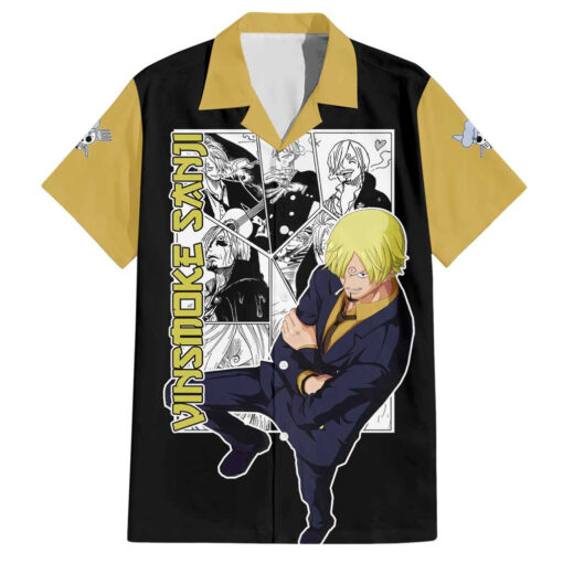 Chemise hawaïenne Vin Smoke Sanji One Piece Mix Manga