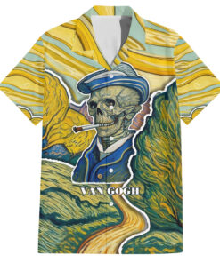 Chemise hawaïenne Vincent Van Gogh Tête de Mort