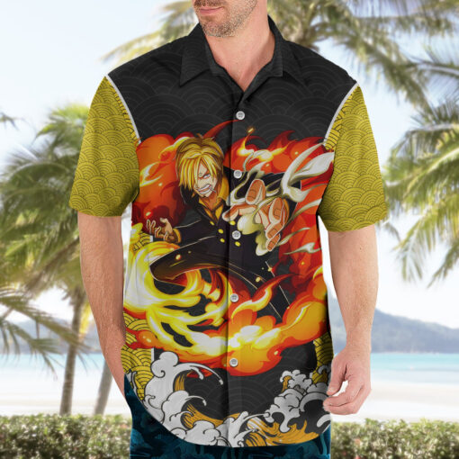 Chemise hawaïenne Vinsmoke Sanji One Piece Mix Japonais – Image 3