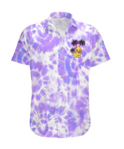 Chemise hawaïenne Violet Jeep Tie Dye