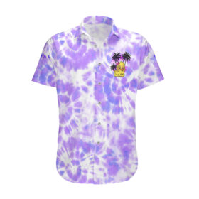 Chemise hawaïenne Violet Jeep Tie Dye