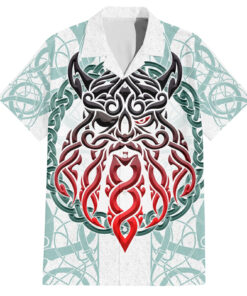 Chemise hawaïenne Viking Odin Dieu d'Asgard